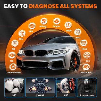 ANCEL OBD2 Scanner FX6100 Bidirectional Scan Tool, All Systems Car Scanner Diagnostic Tool with Active Test, 15+ Reset Services, Oil Light/EPB/BMS/ABS Bleeding/SAS Reset, CAN-FD, AutoVIN, Free Update