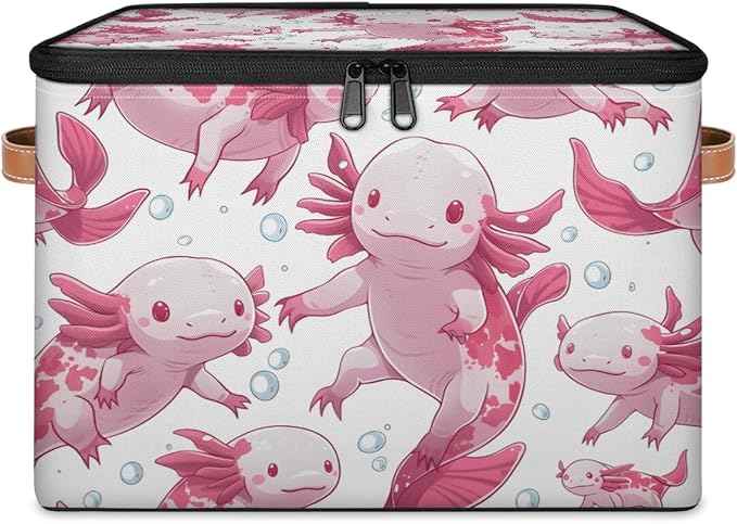 Ocean Storage Bins with Zipper Lids for Bedroom Kitchen Bathroom Storage Basket Foldable Toy Cube Storage Organizer for Kid Teen Women Men