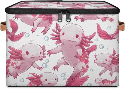 Ocean Storage Bins with Zipper Lids for Bedroom Kitchen Bathroom Storage Basket Foldable Toy Cube Storage Organizer for Kid Teen Women Men