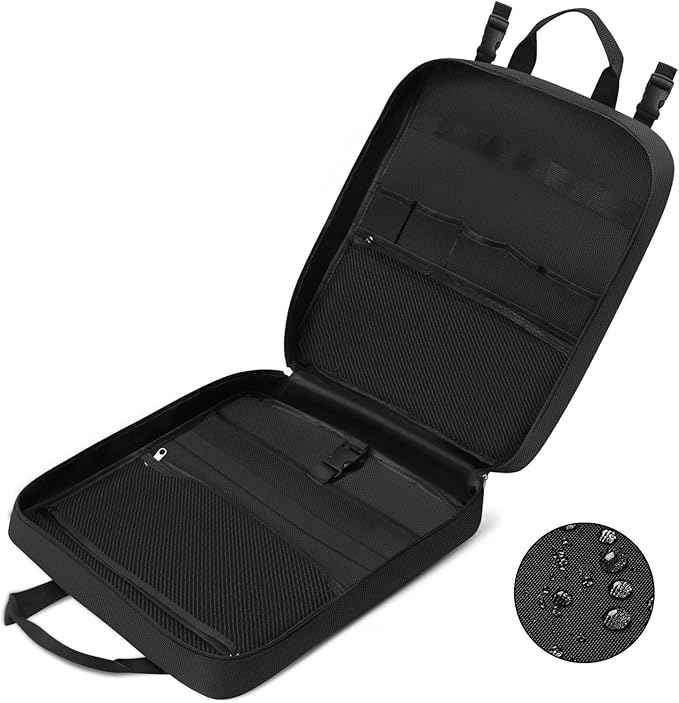 Large Camp Kitchen Organizer, High Capacity Camping Cooking Utensils Bag, with Paper Towel Holder, Multi-pocket Waterproof Camping Utensils Holder for BBQ Outdoor Cooking Essentials