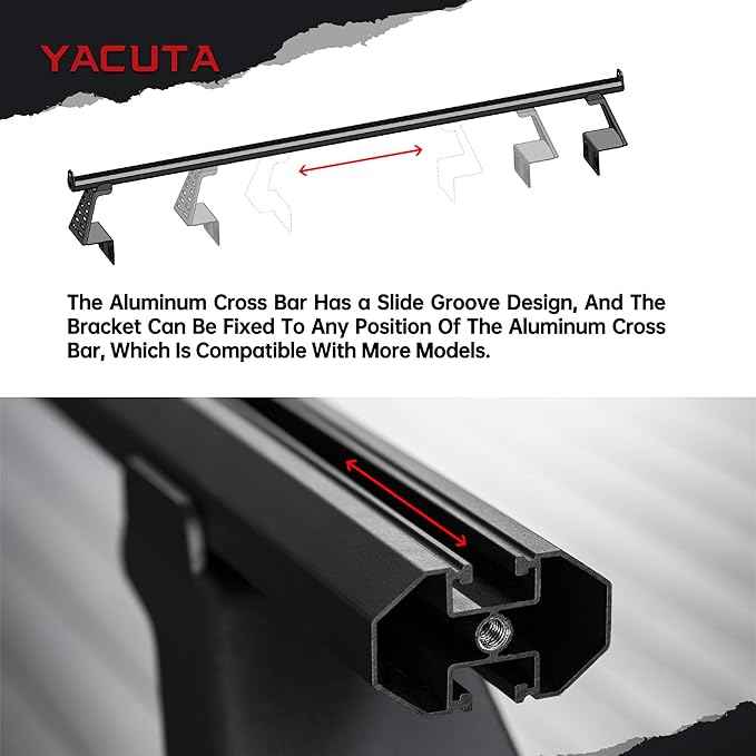 Adjustable Truck Bed Rack Cross Bars,Compatible with Full-Size Trucks with Tonneau Covers|Length 71"|2Pcs|Made of high-Strength Aluminum Alloy