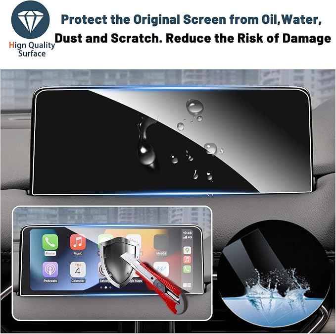 Ruiya 2025 CX5 Screen Protector for Mazda CX5 2025 Accessories 9HD Anti-glare Scratch Tempered Glass Compatible with 2021 2022 2023 2024 2025 Mazda CX5(10.25")