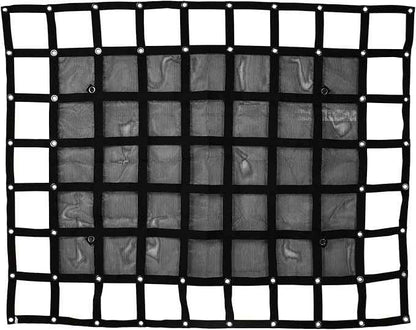 Heavy Duty 57" x 72" Truck Bed Cargo Net with Adjustable Cam Buckles & S-Hooks & Cross Strap,4.75' x 6' Cargo Net with 1500LBS Capacity for Pickup Truck Bed Trailer SUV Jeeps