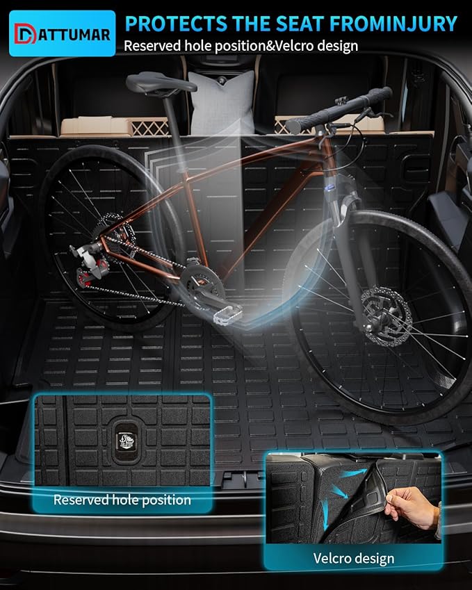 Cargo Liner Compatible with 2024 2025 2026 Chevrolet Trax Buick Envista Trunk Liner Cargo Mat TPE Back Seat Cover Protector 2024 Chevy Trax Accessories (Trunk Mat with Backrest Mat)