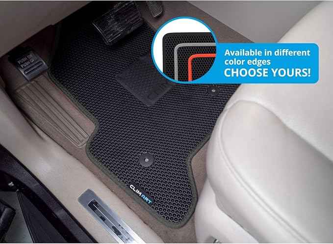 CLIM ART All-Weather Car Floor Mats Compatible with Cadillac Escalade 2015-2020, Custom-Fit Heavy-Duty Floor Liners for Cars & SUVs, Car Accessories for Men & Women, Black - FL011415243