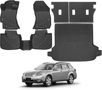 Custom Fit Floor Mats for 2015-2019 Subaru Outback & Legacy, All Weather TPE Floor Liners with Trunk Mat & Backrest Protectors, Odorless Full Set Interior Accessories