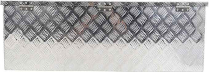 SCITOO 44 Inch Diamond Plate Truck Bed Tool Box,Heavy Duty Aluminum Crossover Storage for Most Full Size Pickups,Lockable Weatherproof Chest,Fits 44" Truck Beds,Easy Access to Load and Unload