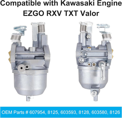 Carburetor Compatible with Engine E-Z-GO RXV, 2010-2014 Valor ST 400 MPT 800 Refresher 1200 Cushman 280 Commander 2200 Bellhop, 2010-2015 TXT, Carburetor for 13HP FJ400D Engine Motor Golf Cart