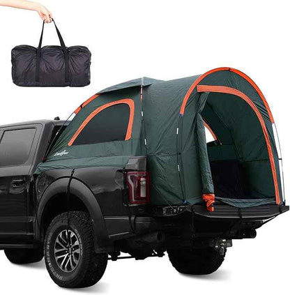 LIBERRWAY Truck Bed Tent for 2 Person, 5.5-5.8 FT Pickup Truck Tent with Waterproof Rainfly Oxford for Camping Travel Outdoor Chevy Silverado 1500 Dodge Ram 1500 Ford F-150 GMC Sierra 1500
