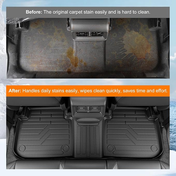 powoq Floor Liner Compatible with 2023-2026 Honda CRV Upper Deck Hybrid Trunk Mat Cargo Mat Trunk Liner Replacement for 23-26 CRV Accessories (Fit 23-26 Hybrid Upper Deck, Trunk+Backrest+Floor Mat)