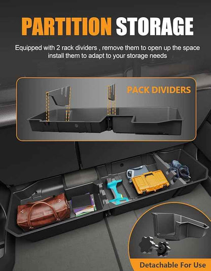 KINGGERI Under Seat Storage Boxes (Compatible with 2019-2026 Chevy Chevrolet Silverado 1500/GMC Sierra 1500, 2020-2026 Silverado/Sierra 2500HD/3500HD)