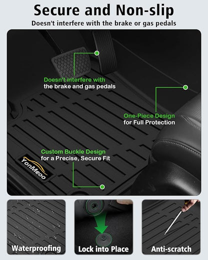 Floor Mats & Cargo Liner Custom Fit for Ford Escape Gas 2020-2025 2026 (NOT Fit Hybrid) All Weather TPE Rubber Trunk Mat Anti-Slip Full Set Automotive Floor Liners for Escape 2025 Accessories