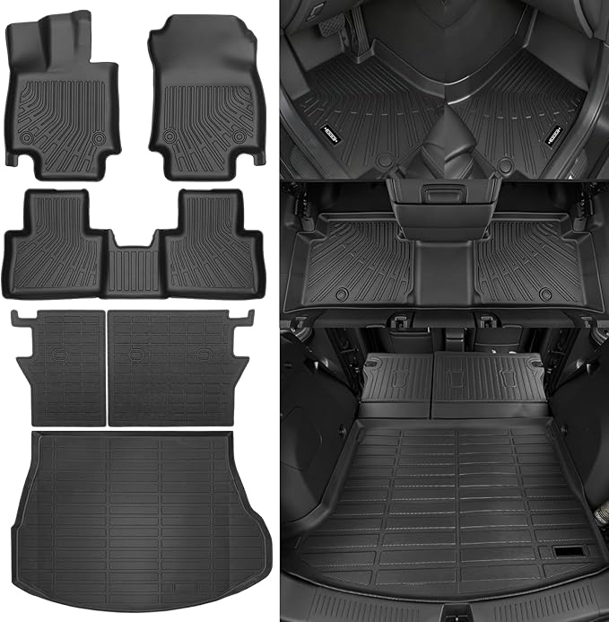 Custom Fit Floor Mats for Lexus NX NX250/ NX350/(Not NX350h/ NX450h+) 2022-2026, All Weather TPE Floor Liners with Trunk Mat & Backrest Protectors, Odorless Full Set Interior Accessories