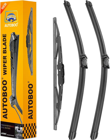 AUTOBOO 26"+14" Windshield Wipers with 10" Rear Wiper Blades Replacement for Chevrolet Trax 2013-2021 2022 2023,Buick Encore 2013-2022,Opel Mokka 2012-2020 -Original Factory Quality (Pack of 3)