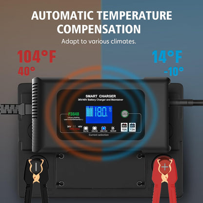 Golf cart Battery Charger, 36V 18A and 48V 13A Trickle Charger,36 Volt Golf Cart Charger,for Club Car,EZGO & Yamaha,Lithium,LiFePO4,Lead-Acid AGM/Gel/SLA..Battery Chargers,Crowfoot Plug
