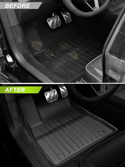 Floor Mats for 2025 2024 Tesla Model 3 Highland, All Weather TPE Cargo Liner Floor Mats Frunk Trunk Mats fit Tesla Model 3 Accessories 2024 2025, 6 PCS