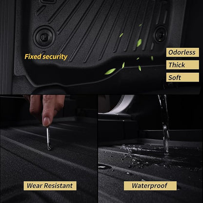 Floor Mats & Trunk Mat for Nissan Pathfinder 2022 2023 2024 2025 (Only fit 7 Passenger Models), 3 Rows Full Set with Cargo Liner,TPE All Weather Protection Car Floor Liners Accessory-Black