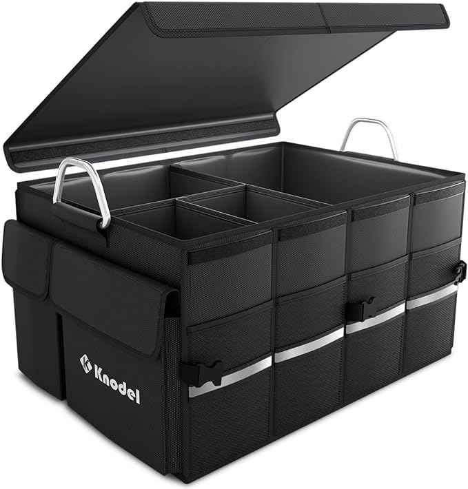 K KNODEL Car Trunk Organizer, Black, Unisex, Automobiles