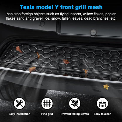 Grille Mesh Inserts for Tesla Model Y 2021-2025 Front Air Inlet Vent Grille Cover Replacement for Tesla Model Y Accessories (Detachable Version 3.0)