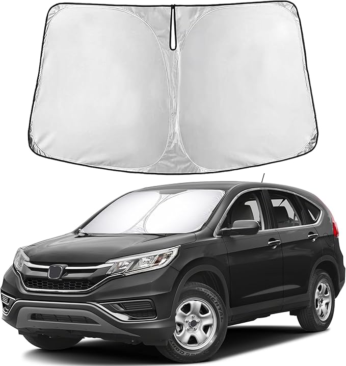 EcoNour Windshield Sun Shade Compatible for Honda CR-V 2012–2016 | SUV Front Window Sun Visor Protector | Foldable 4-Layer Sunshade | Blocks UV Rays & Keeps Interior Cooler