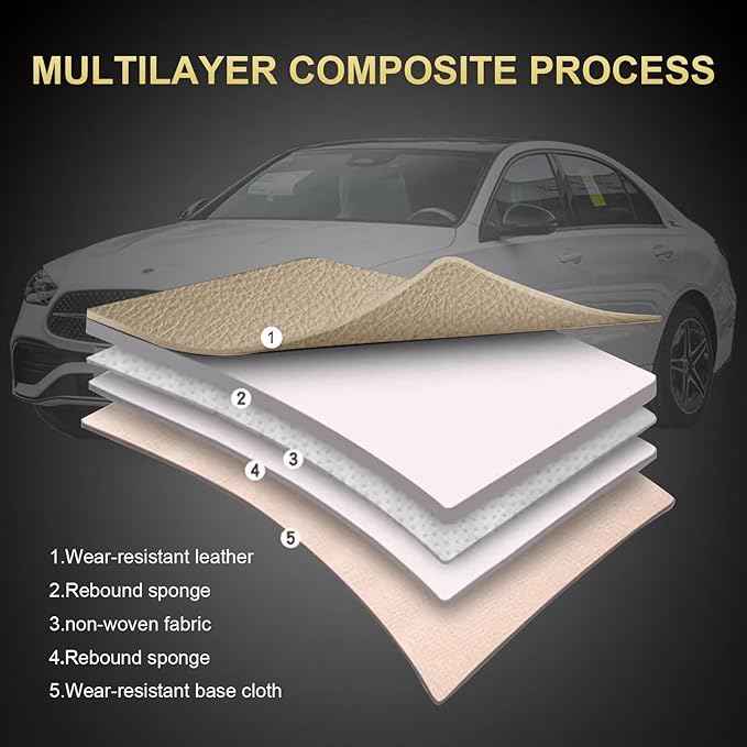 Car Seat Covers Fit for Nissan Altima 2010-2024 2025 2026 : Luxury Leather Automotive Front Seat Covers, Car Seat Protector(2PCS Front, Beige)