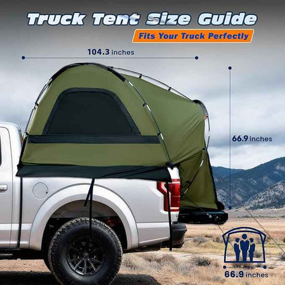 Truck Bed Tent, Waterproof PU3000mm Pickup Truck Tent for Camping Bed, 2-3 Person Sleeping Truck Tent, Portable for Car Camping