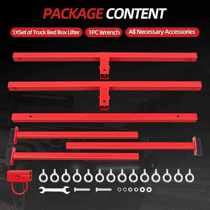 Adjustable Truck Box Bed Lift for Pickups Trucks,Heavy-Duty Truck Bed Lift Support 800LB Weight Capacity and Capacity Works On Beds Up to 6ft