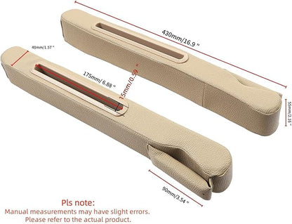 Car Seat Gap Filler 2 Pack,Car Seat Gap Filler Organizer,Car Seat Gap Plug with Storage Slot,3 in 1 Car Seat Gap Filler,Prevent Small Items from Falling(Black)