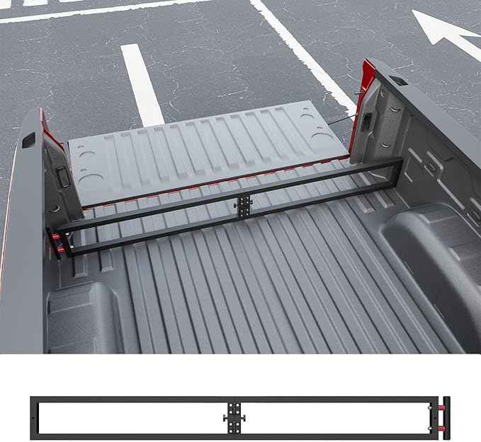 Truck Bed Divider Compatible with 2019-2026 Chevy Silverado GMC Sierra 1500 Truck Bed Organizer Cargo Manager Replacement for 19-26 Chevy Silverado Accessories (Compatible with 19-26 Silverado)
