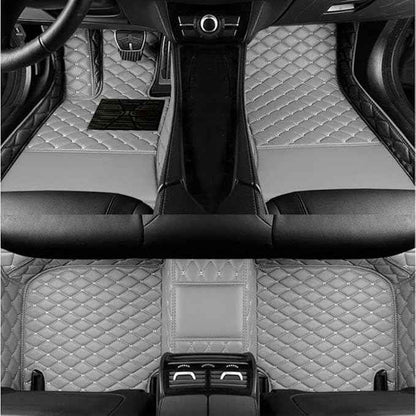 MAEVEN Customized Leather car Floor mats Suitable for 99% of car Models All-Weather Protection Waterproof Anti Slip Men's Women's car Liners (Grey)