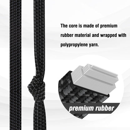 Bungee Cords with Hooks Heavy Duty, Flat Adjustable Bungee Cords with Hooks 60 Inch, Rubber Black Bungee Straps with Buckle Hooks for Outdoor, Camping, Tarps, Bike Rack, Tent, Truck, 4 Pack
