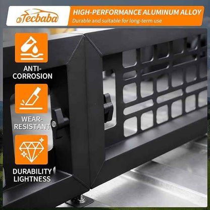 Truck Bed Divider Compatible with 2020-2026 Jeep Gladiator JT Non-Slip Cargo Organizer Management Aluminium Alloy Foldable Keep Organized for Cargo Area All Weather 2025 Gladiator Accessories