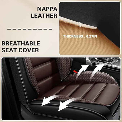 Car Seat Cover Fit for Honda CR-V 2014-2026 Waterproof Seat Covers,Nappa Faux Leather Breathable and Comfortable,Car Seat Protector Car Interior Accessories (Front Seat) Coffee&Black