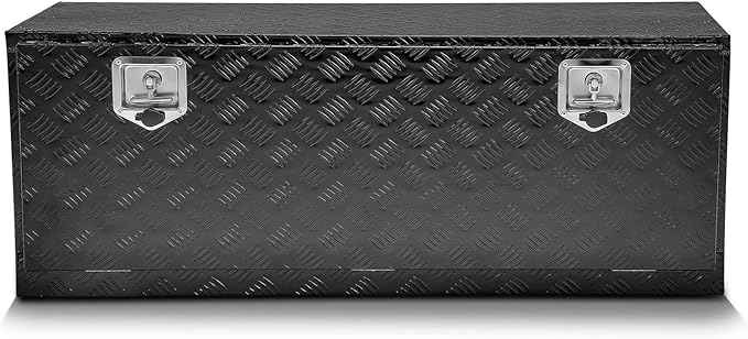 DNA MOTORING Truck Tool Box Lockable Storage Box, Truck Bed Tool Box Truck Bed Organizer Aluminum Truck Tool Boxes for Bed of Truck, w/Lock & Keys, 47"x18"x18", Black, TBOX-T5-015-BK