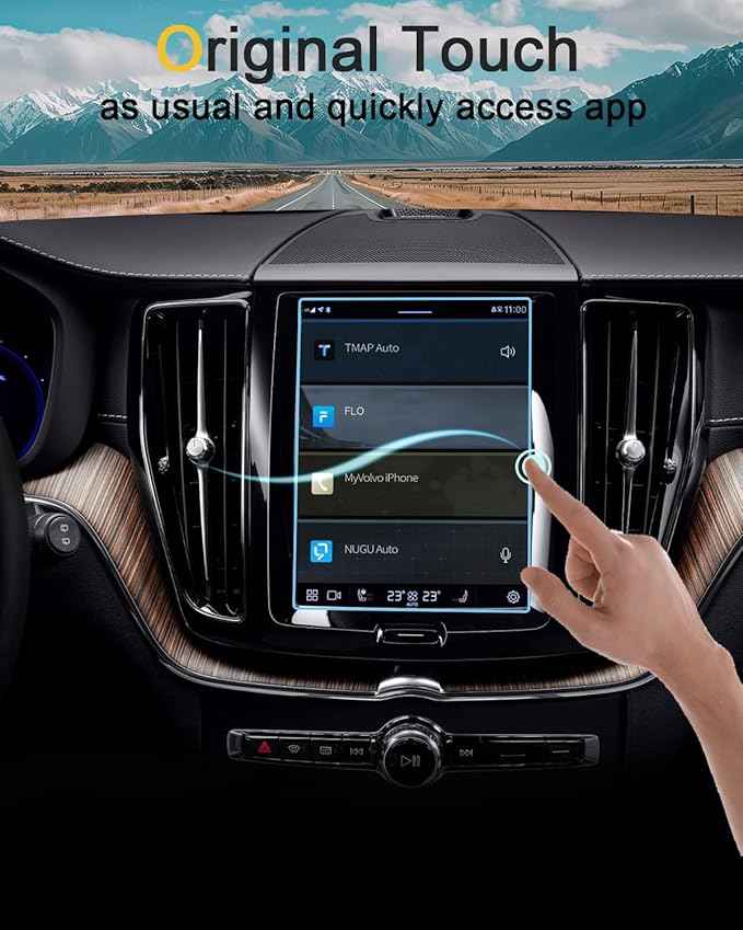 Tempered Glass Screen Protector for XC40 XC60 (2018-2025),XC90 (2016-2025),V90 (2017-2025), S60 S90 V60 (2019-2025) Screen Film Compatible With Volvo 2025 2024 2023 2022 Accessories - 8.7 inch