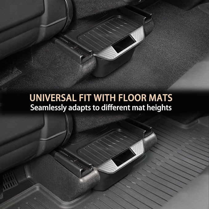 Rear Center Console Trash Can Garbage Bin For Tesla Model Y Juniper 2025 2026, Anti-Slip & Durable Under Seat Storage Box Organizer with Lid Cover for Model Y Juniper Interior Accessories (1 Pack)