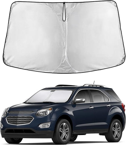 EcoNour Custom Windshield Sun Shade for Chevrolet Equinox 2010–2017 | Compact SUV Front Window Heat & UV Shield | Foldable Multi-Layer Sun Cover