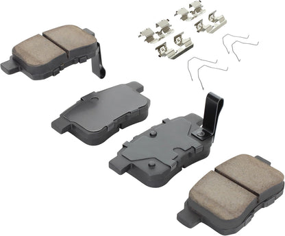 Premium Ceramic Rear Brake Pads (1001-1451C) Compatible with Acura TSX 2011-2014, Honda Accord 2011-2017