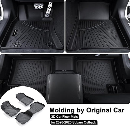 TPE Floor Mats for 2020-2025 Subaru Legacy & Outback All Weather Car Floor Liners Fit 2020-2025 Subaru Legacy & Outback Accessories Black