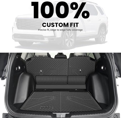 LASFIT Full Set Floor Mats for Honda CR-V 2026 2025 2024 2023 (Gasoline Only), All Weather TPE Custom Fit Floor Liners 1st & 2nd Row & Seat Back Mat & Cargo Mat (Lower Position)
