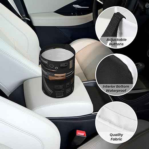 Gun Military Gear Arsenal Set Car Trash Can Waterproof Hanging Trash Bin Collapsible Garbage Can for Car Accessories Travel Camping Kitchen Home