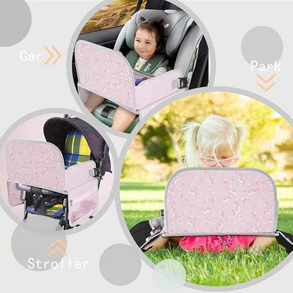 MENZOKE Kids Travel Tray for Toddler Car Seat, Toddler Gift for Girl Activities with Dry Erase Board & iPad Holder Stand,Road Trip Essentials Accessories Lap Tray for Girl as Birthday Gift,LightPurple
