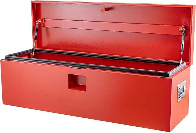 PrecisionAuto Truck Bed Toolbox Truck Tool Box Heavy Duty Steel Storage Cabinet Organizer Chest Jobsite for Pickup, RV, Trailer