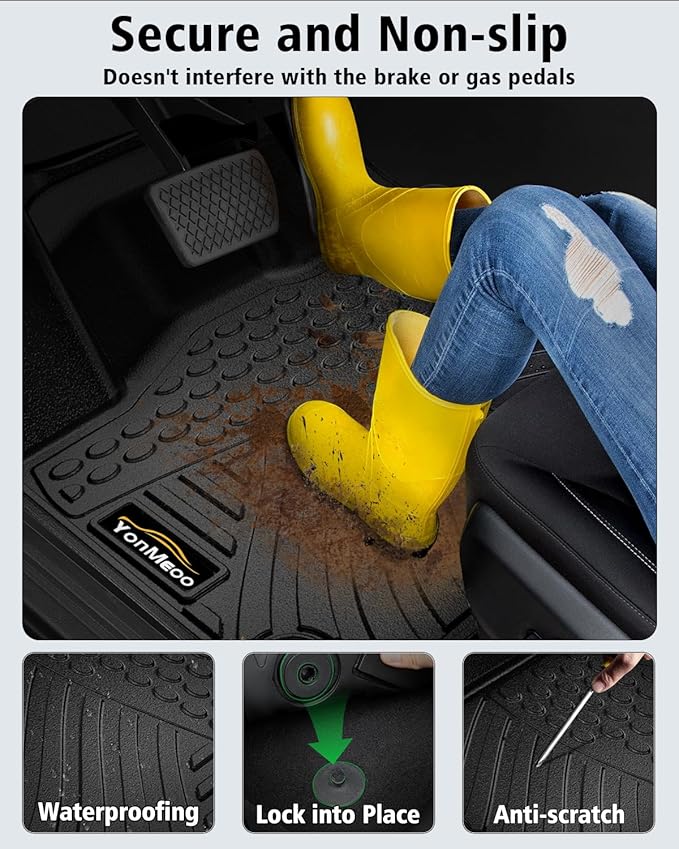 Floor Mats Custom for Nissan Rogue 2021-2025 2026 Trunk Mat with Backrest Mat (NOT for Sport) All Weather TPE Cargo Liner Anti-Slip Full Set for Rogue Accessories (Trunk Mat+Backrest Mats+Floor Mats)