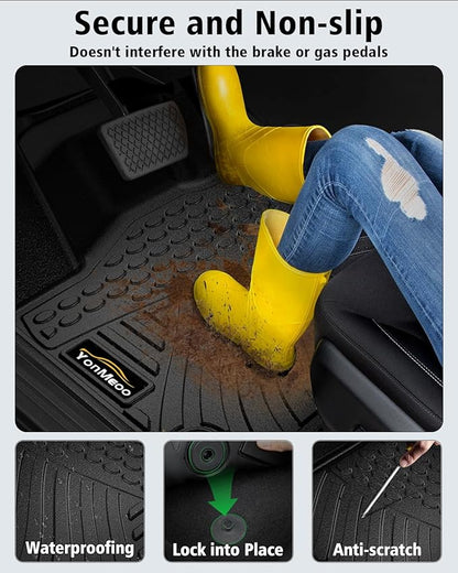 Floor Mats Custom for Nissan Rogue 2021-2025 2026 Trunk Mat with Backrest Mat (NOT for Sport) All Weather TPE Cargo Liner Anti-Slip Full Set for Rogue Accessories (Trunk Mat+Backrest Mats+Floor Mats)