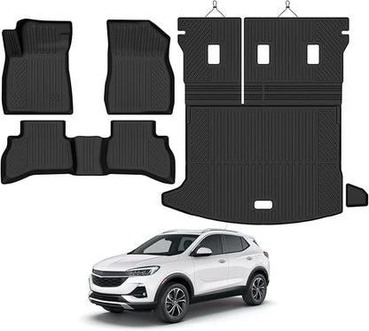Custom Fit Floor Mats for Buick Encore GX 2020-2026(Only Fit AWD), All Weather TPE Floor Liners with Trunk Mat & Backrest Protectors, Odorless Full Set Interior Accessories