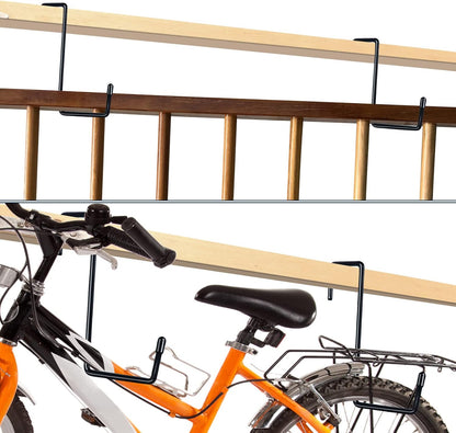 Large Vinyl Coated Heavy Duty Garage Storage Utility Hanging Hooks (6 Pack) - Rafter Hanger Hooks for Bicycle, Ladder, Fence, Pool Cover, Sport Equipment & More