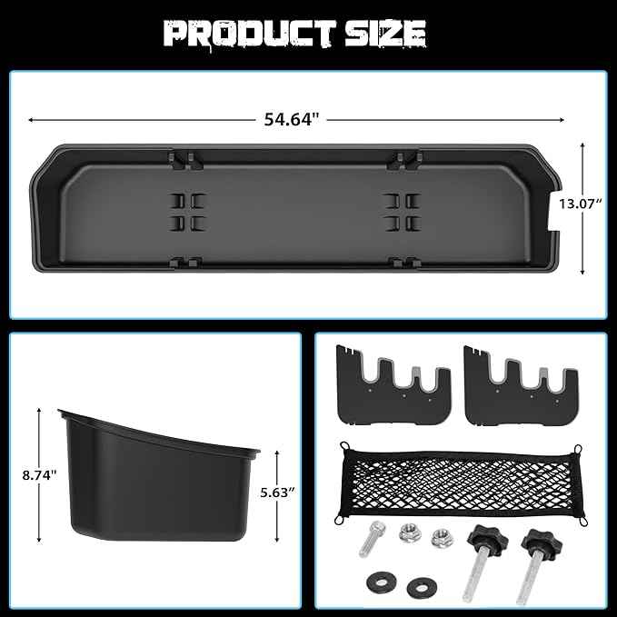 Underseat Storage Compatible with Ford F150(2015-2026)&Super Duty(2017-2026) SuperCrew/Crew Cab, Upgraded Rear Under Seat Organizer Cargo Box for F-150 F250 F350 F450 F550