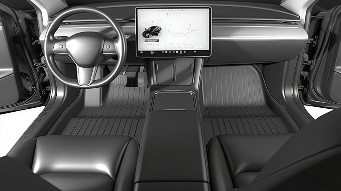 SUPER LINER Floor Mats for 2024-2025 2026 Tesla Model 3 Highland | 6-Piece Set Extra-Thick TPE All-Weather Floor & Cargo Liners | Pet & Child-Friendly Custom Fit Interior Accessories
