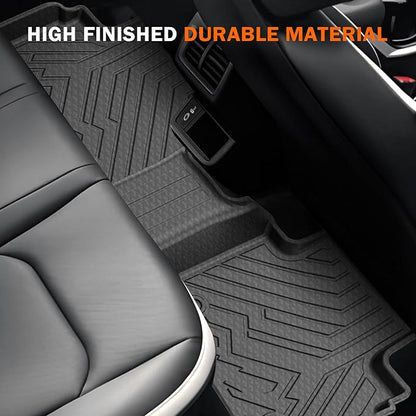 KUST Floor Mats Cargo Mat for Honda Prologue & Chevy Blazer EV 2024-2025 2026, All Weather Rear Trunk Liner with Backrest Mat for Prologue Accessories TPE Rubber High Edge